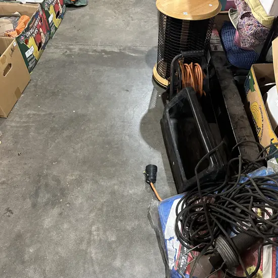 Large lot leads, tarp, CD stand etc