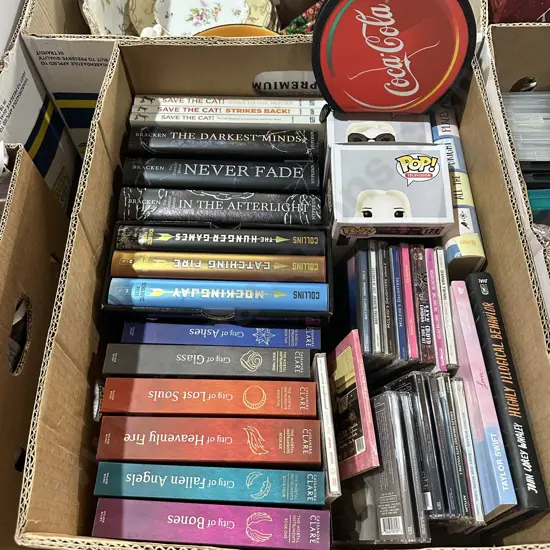 Book sets, toys, CDs