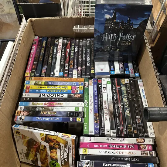 DVDs inc a boxed set of Harry potters