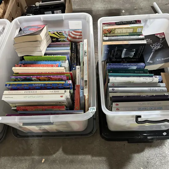 2 bins and books