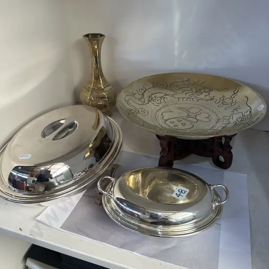 Brass and plated silver