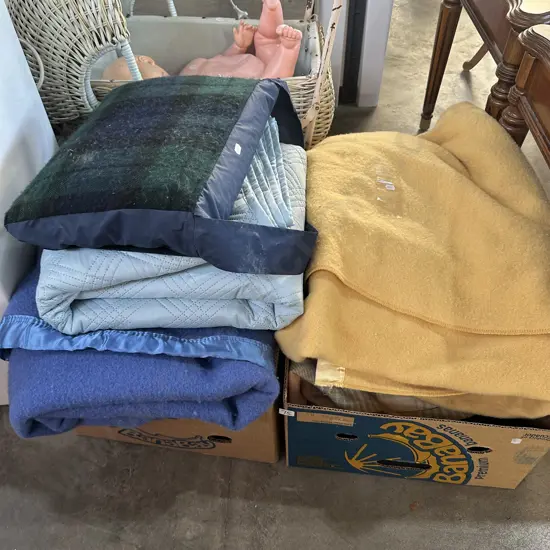 2 box blankets and throws