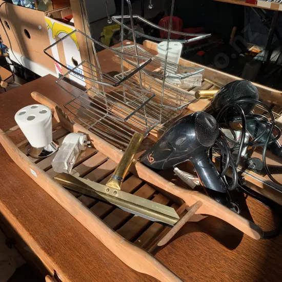 Rimu soap rack plus drier, shower shelf etc