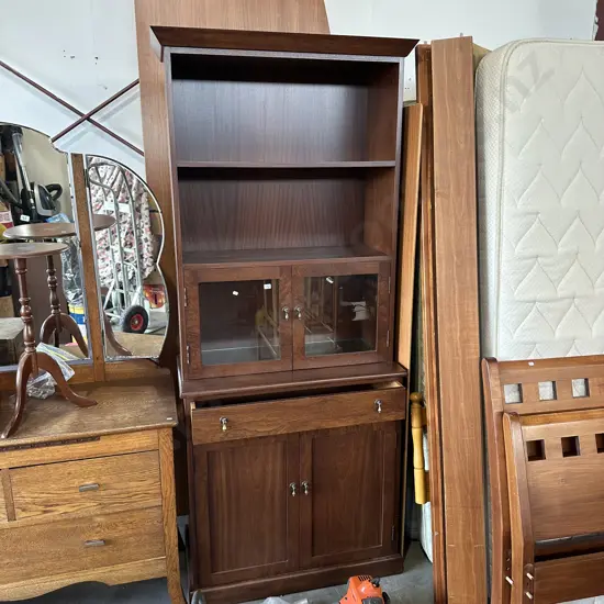 Solid bookcase cabinet