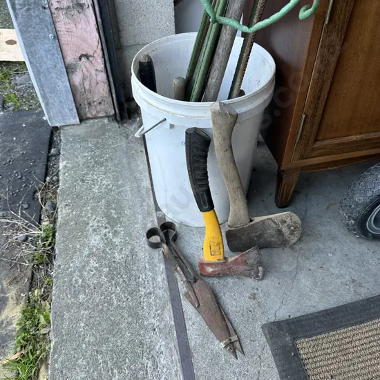 Garden tools and tomahawk