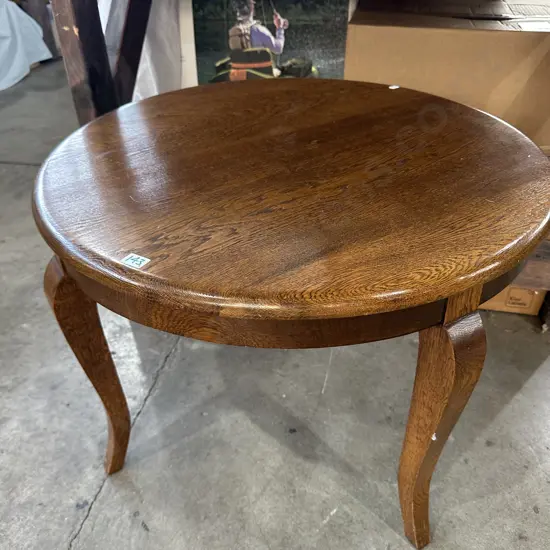 Round Oak side table