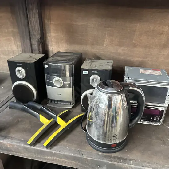 Stereos , kettle etc