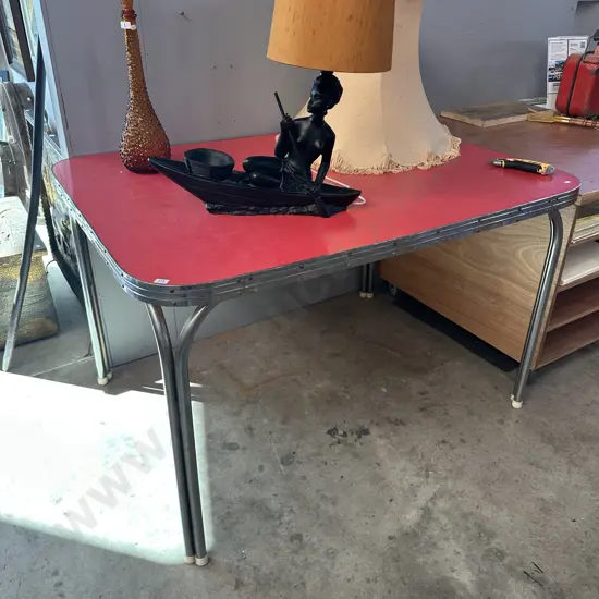 1950s Red formica kitchen table
