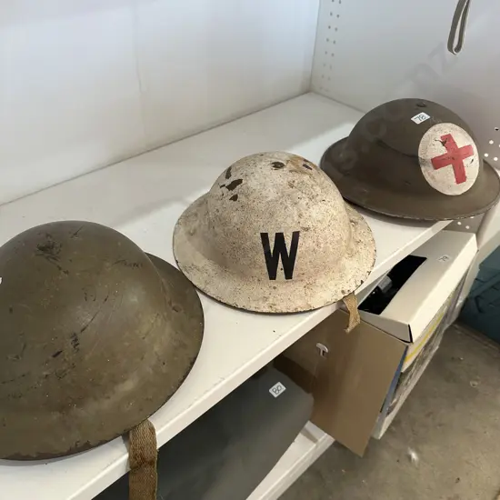 3 Army helmets