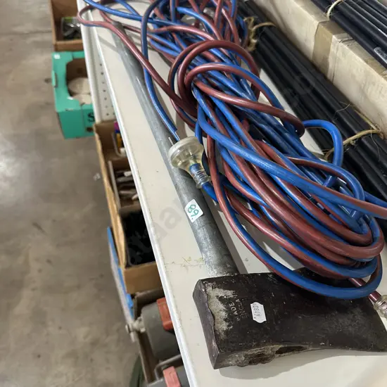 Axe and lead (not the sashes)