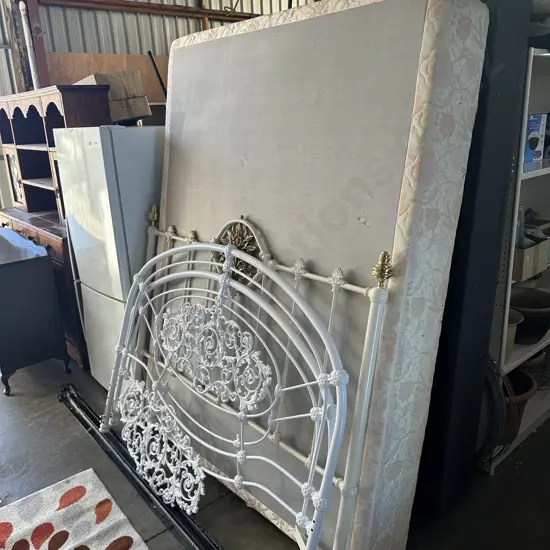 2 x Queen beds with vintage style ends (no mattresses)