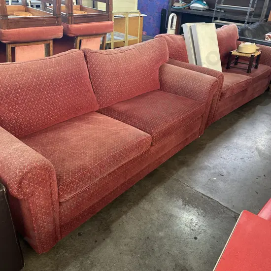 Pr of 3 seater sofas
