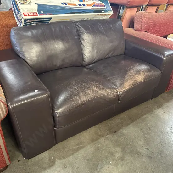 Leather 2 seater sofa
