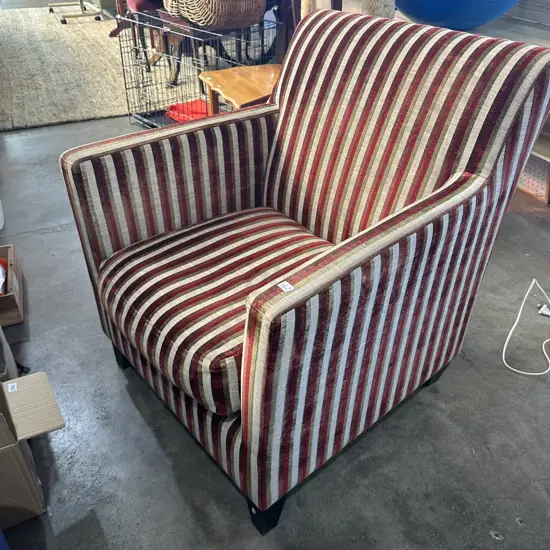 Regency stripe lounge chair