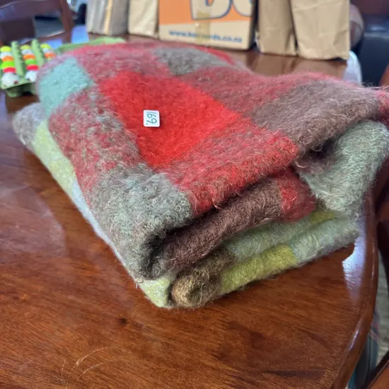 2 x vintage Mohair blankets