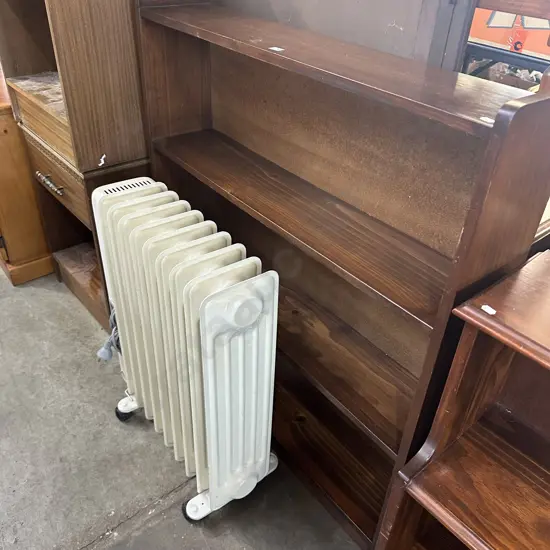 Bookshelf and heater