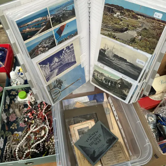 Postcards and memorabilia