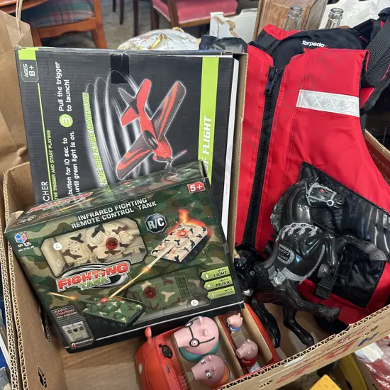 Toys and life jacket