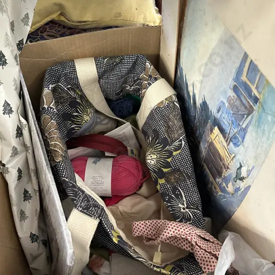 Sewing bag and contents etc