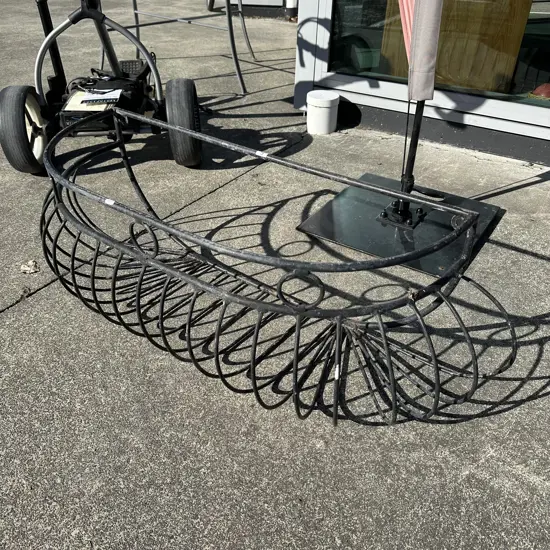 Hanging wrought iron flower basket