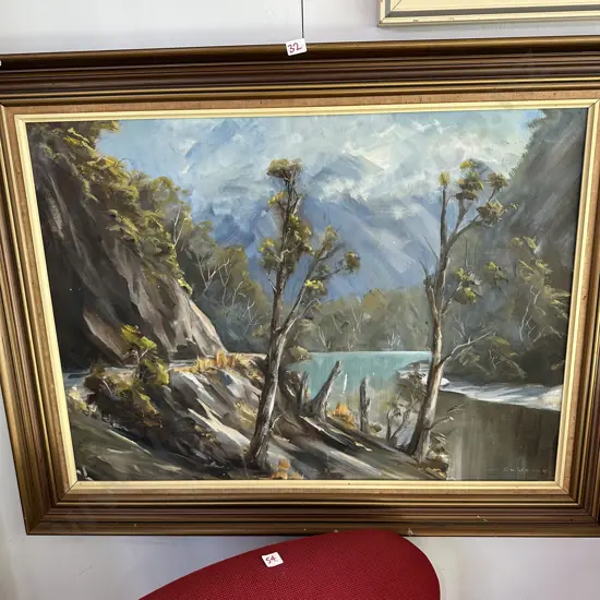 Oil painting, signed "Humboir River"