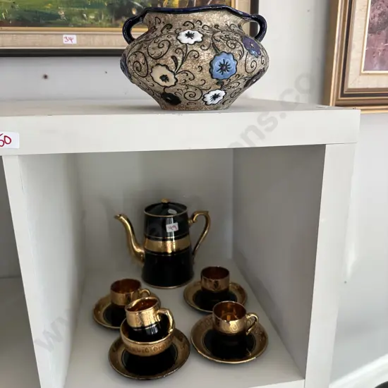 Coffee service and flower pot