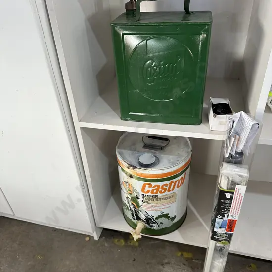 Castrol tins x 2 plus blinds