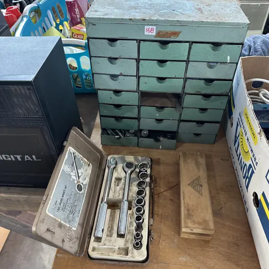 Parts drawers, sockets and stone