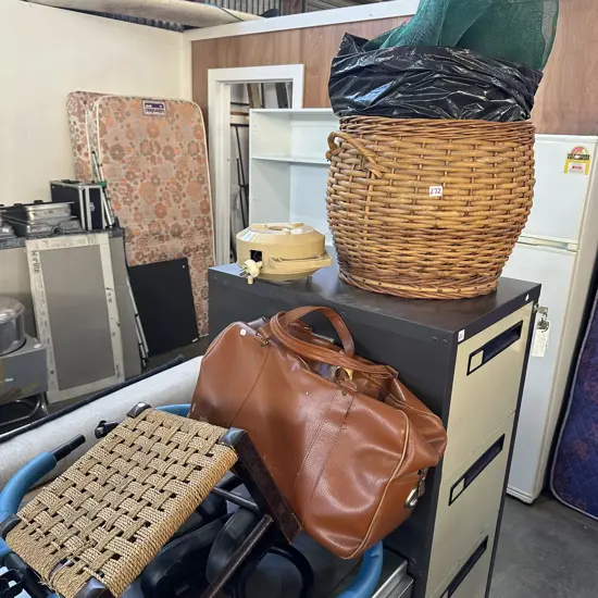 Wicker basket, bag , frost protecter, footrest etc