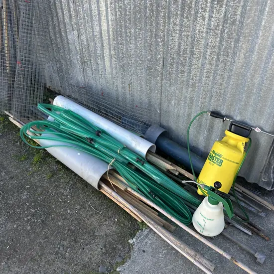 Soak hoses, netting etc