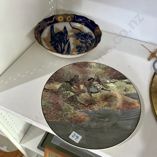 RD Wahine plate plus Burslem Irises