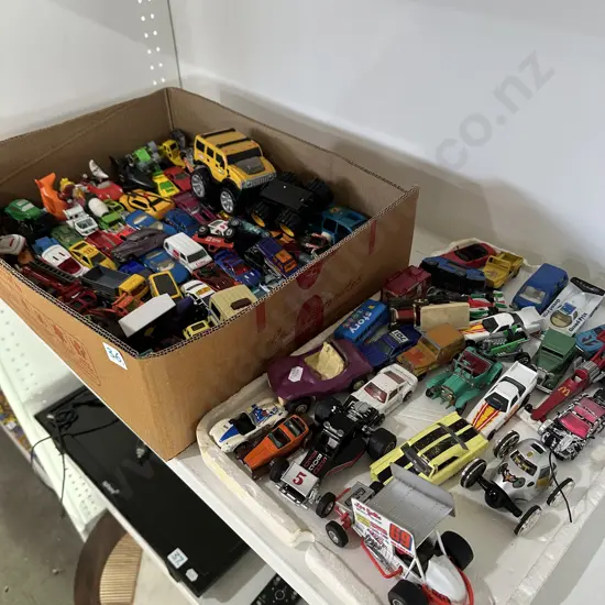 Shelf lot toy cars