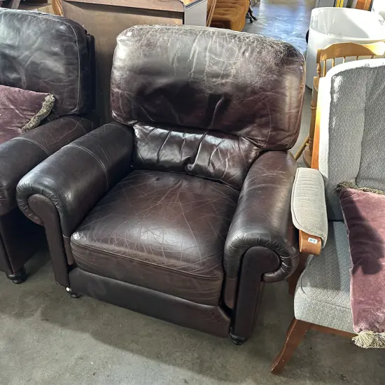 Large Kovacs leather recliner