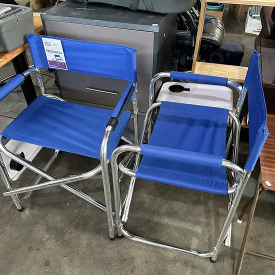 Pr of as new camping chairs