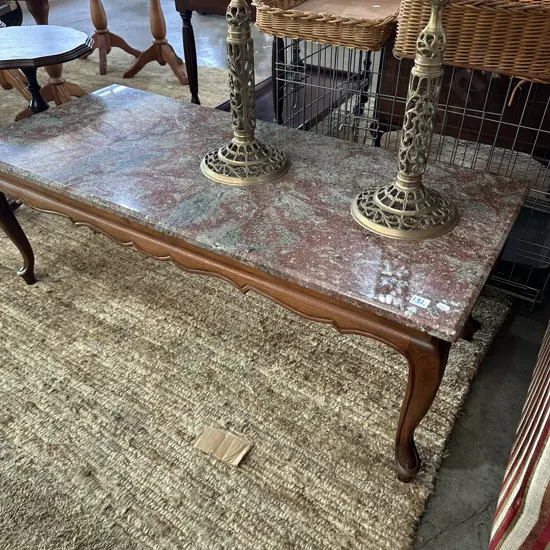Marble top coffee table plus heater