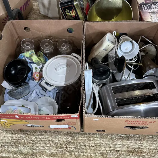 2 box kitchenware etc