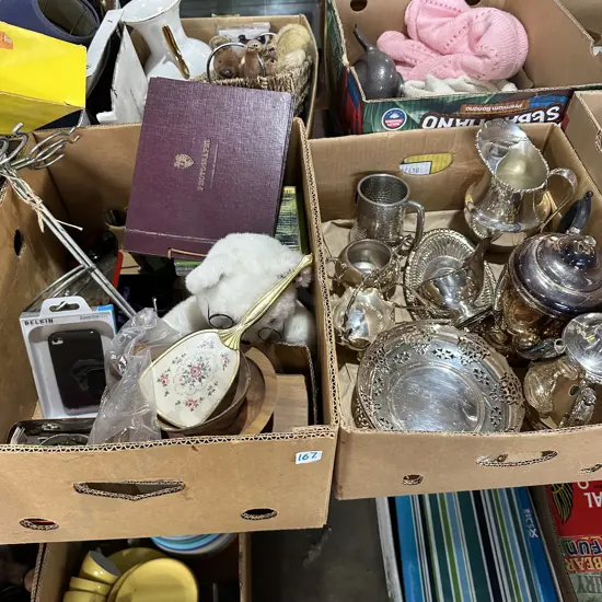 2 box silverware etc