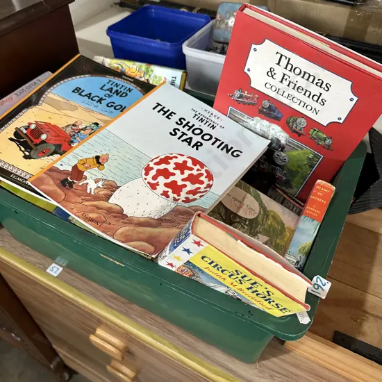 Bin of books