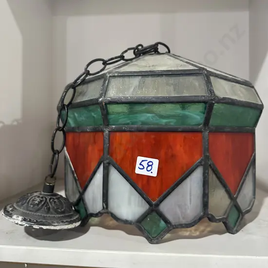 Original Art Deco lead light fitting