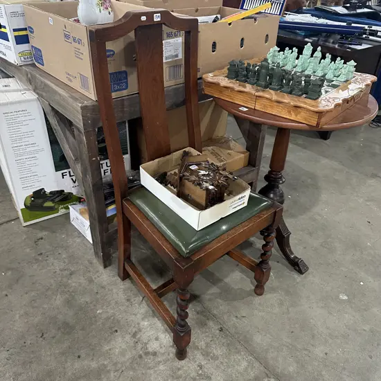 Oak barley twist chair