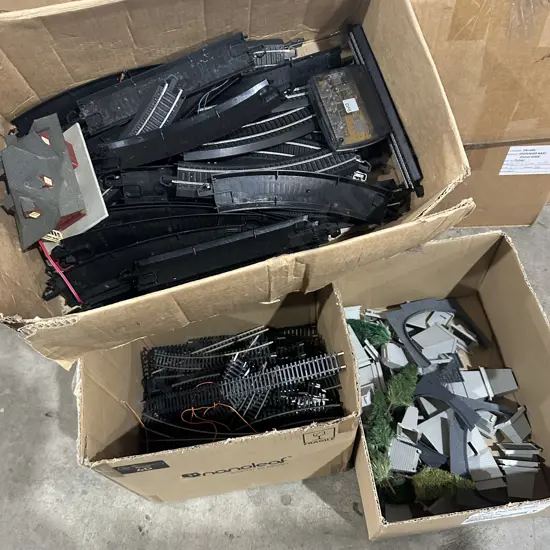 Train tracks and buildings