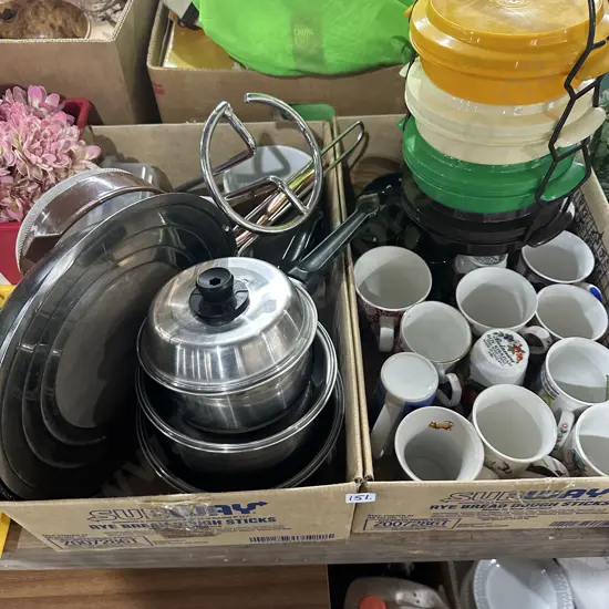 Pots etc 2 box