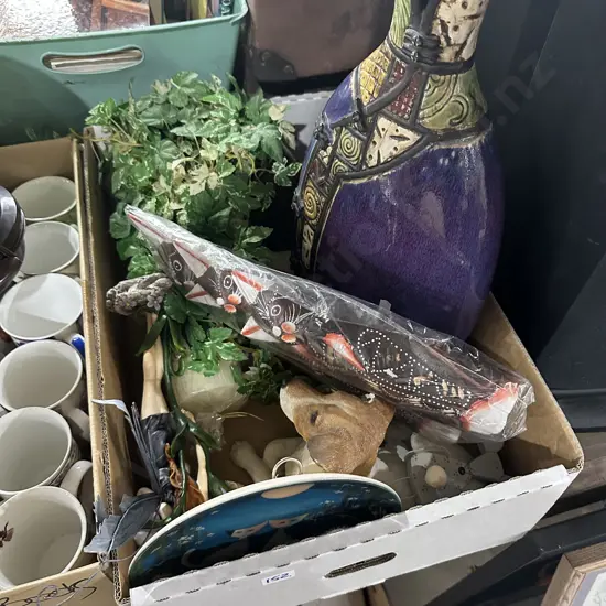 Large pottery vase etc