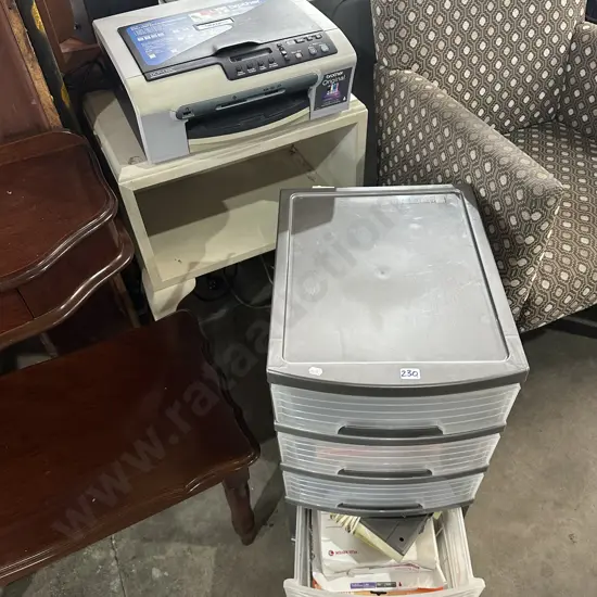 File, printer, side table