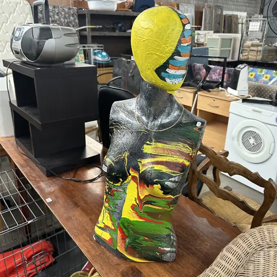 Painted bust by Karina Piha