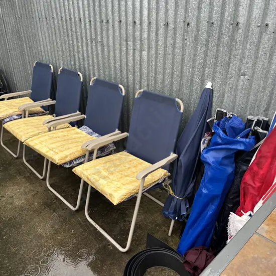 deck and camping chairs