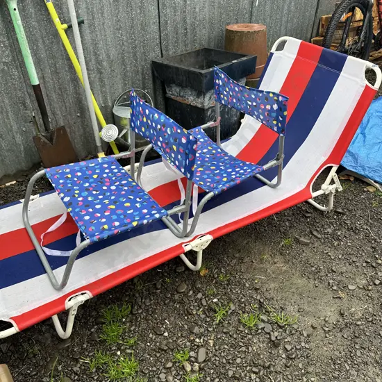 lounger and 2 sand chairs
