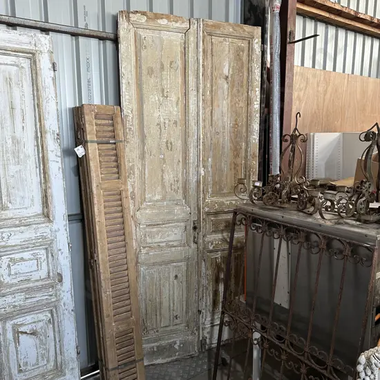 Pr vintage panel doors 2650mmx600mm (each door approx)
