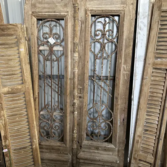 Pr vintage doors (have been shortened) 2100mmx550 (each door approx)