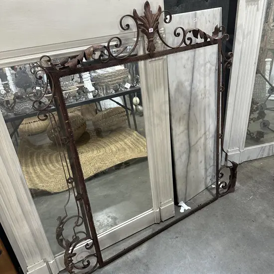 Metal mirror frame